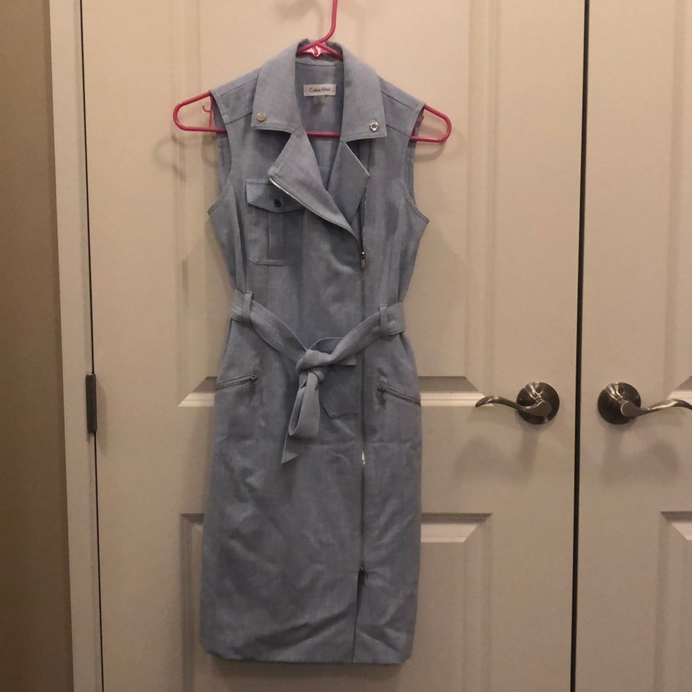 Calvin Klein blue work dress